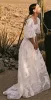 Hernyóselyem organza kloké menyasszonyi méteráru - Ivory (3 Panel)