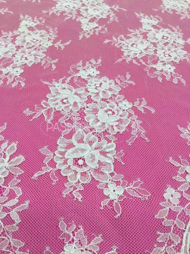 Szecessziós zsinóros csipke fehér 