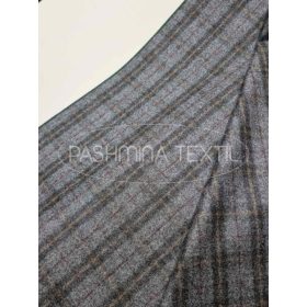 Szürke barnakockás gyapjúflanel