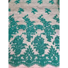 Emeráld zöld zsinóros csipke