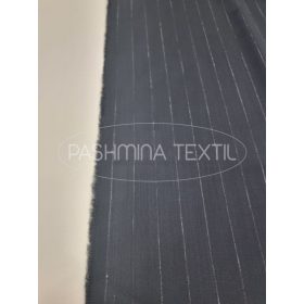 Krétacsíkos fekete gyapjúszövet