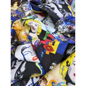 Marilyn Monroe mintás - selyem zibbelin