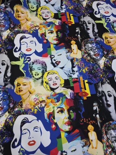 Marilyn Monroe mintás - selyem zibbelin