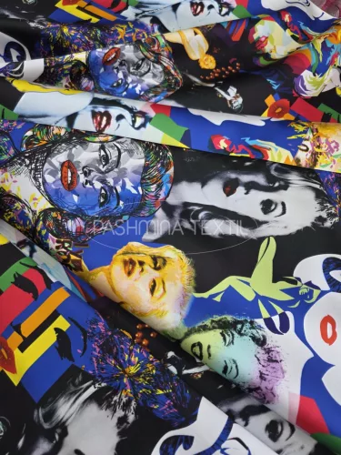 Marilyn Monroe mintás - selyem zibbelin