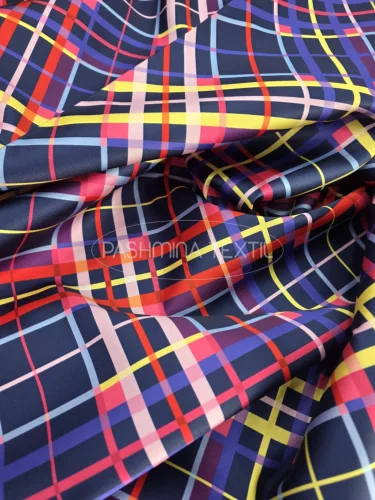 Színes rombusz mintás - selyem zibbelin