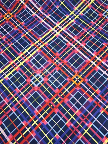 Színes rombusz mintás - selyem zibbelin