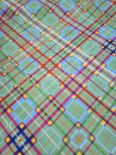 Színes rombusz mintás - selyem zibbelin