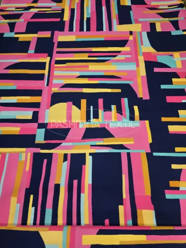 Színes modern mintás - selyem zibbelin