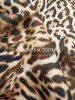 Mintás elasztikus pamut - Barna párduc mintás.