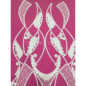     A képek csak illusztrációk. Óriás absztrakt hímzett tüllcsipke - Ivory