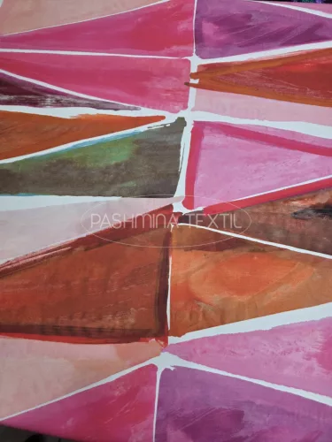 Színes modern mintás - selyem zibbelin