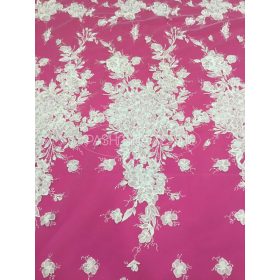 "Virágcsokor" hímzett tüllcsipke