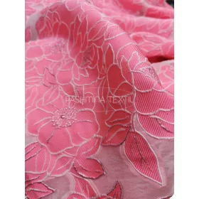 Pink virágos organza kloké