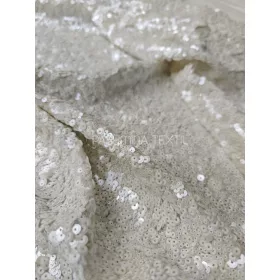 Elasztikus gyöngyház flitteres esküvői méteráru