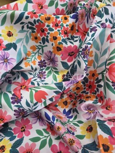 Színes virágos - selyem zibbelin