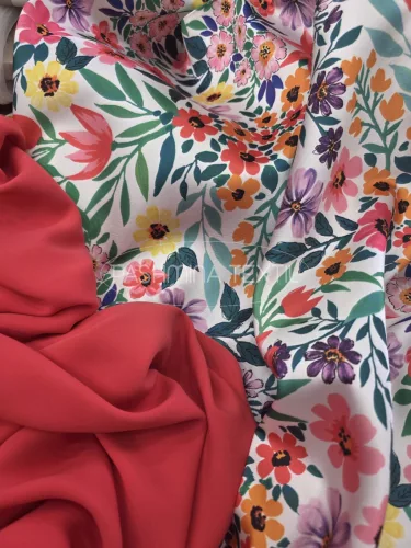 Színes virágos - selyem zibbelin