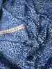 Kék párduc mintás - hernyóselyem szatén