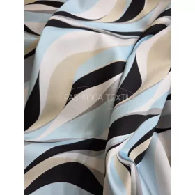 Modern hullám mintás - selyem zibbelin