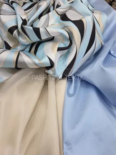 Modern hullám mintás - selyem zibbelin