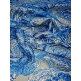 Dolce & Gabbana selyembrokát kék-ezüst