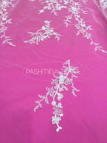 Csillanó ágak hímzett tüllcsipke