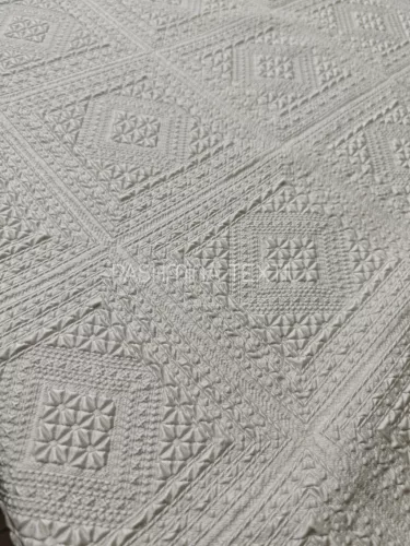 Exclusive geometriai brokát esküvői méteráru