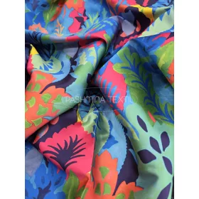 Színes levél mintás - selyem zibbelin