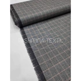 Szüke-beige Eszterházy-kockás gyapjúszövet