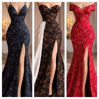 Fekete alapon - narancssárga virágos - Jacquard