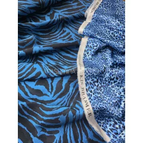 Kék tigris mintás - Jacquard