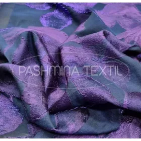 Óriás levelek organza kloké - Mélylila