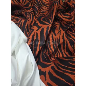 Narancssárga tigris mintás - Jacquard