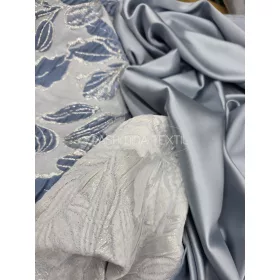 Kétszín oldalas kék-ezüst - Jacquard