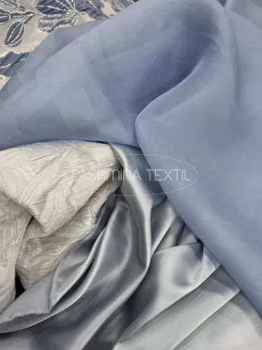 Kétszín oldalas kék-ezüst - Jacquard