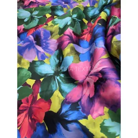 Színes virágos - selyem zibbelin