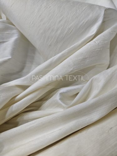 Hernyóselyem shantung esküvői méteráru - Ivory