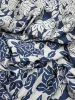 Kétszínoldalas - Kék rózsa mintás - Jacquard