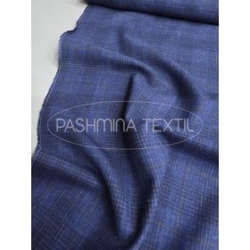   Loro Piana Eszterházy-kockás gyapjú/hernyóselyem/len szövet