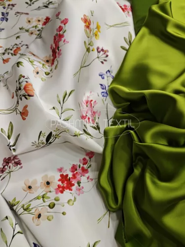 Fehér virágos - selyem zibbelin