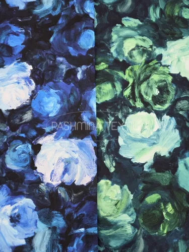 Kék rózsás - selyem zibbelin