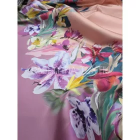 Trópusi virág bordűrös - selyem zibbelin