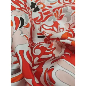 Modern piros mintás - selyem zibbelin