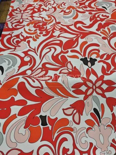 Modern piros mintás - selyem zibbelin