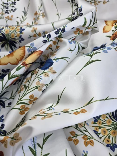 Kék bordűrös - selyem zibbelin