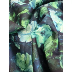 Zöld rózsás - selyem zibbelin