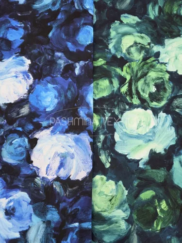 Zöld rózsás - selyem zibbelin