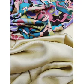 Banán szatén georgette