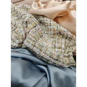 Chanel szövet hernyóselyem szaténnal