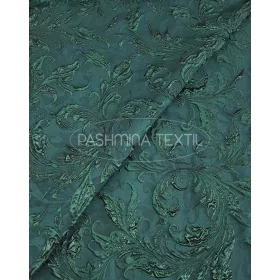 Zöld - 3D barokk mintás brokát