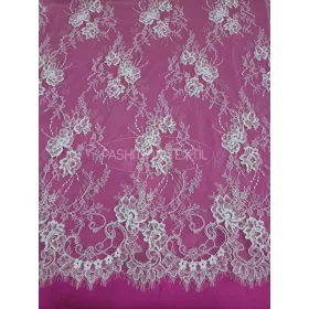 Francia zsinórozott hártyacsipke virág mintás 